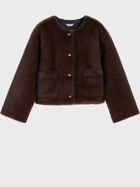 Хутряна куртка Tommy Hilfiger коричнева