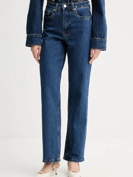 Gestuz jeansy straight niebieskie