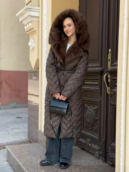 Пальто з утеплювачем MilaNova коричневий