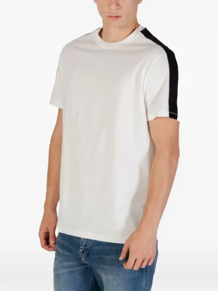 Tricou Armani Exchange cu autograf alb