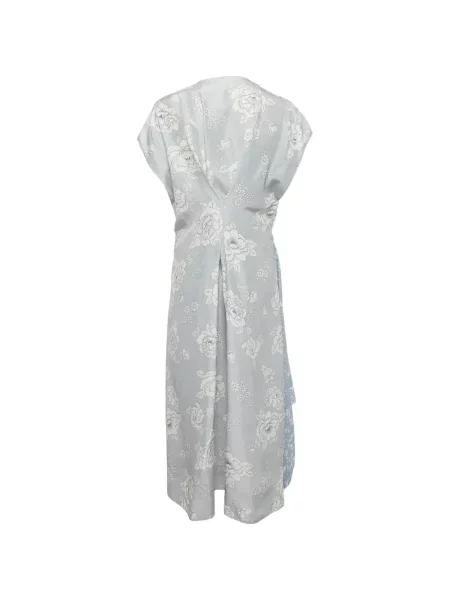 Rochie midi Max Mara cu model floral cu imagine asimetrică albastru