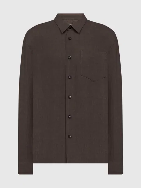 Льняная рубашка Cashmere&whiskey коричневая
