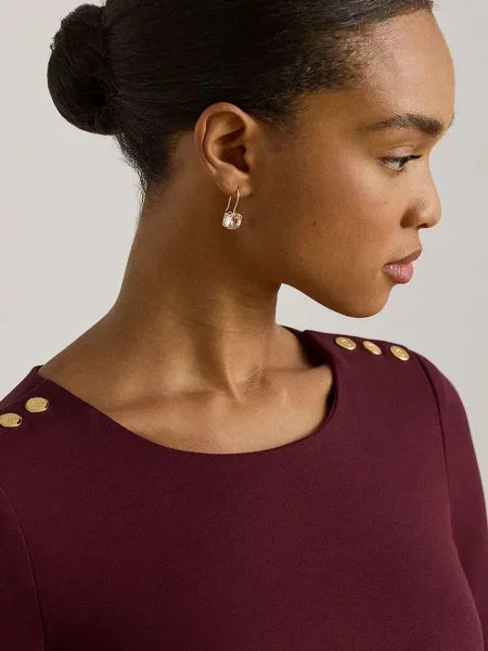 Платье Lauren Ralph Lauren бордовое