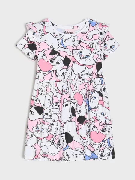 Sinsay Šaty s Volánky Disney pastelová růžová