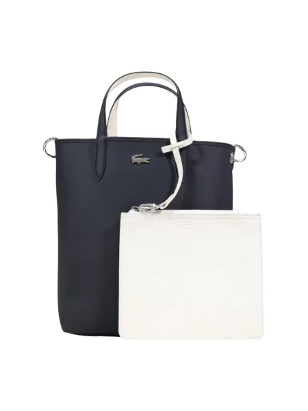 Shopperka Lacoste skórzana czarna