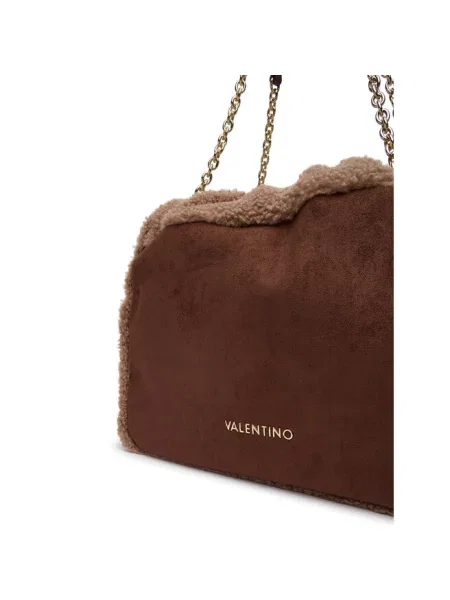Torba na ramię z detalem paska do ściągania model MAX' Valentino Bags brązowa