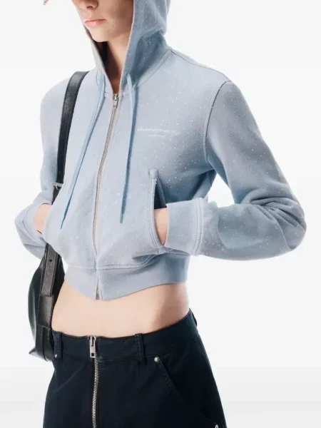 Decupat hanorac cu glugă Alexander Wang albastru