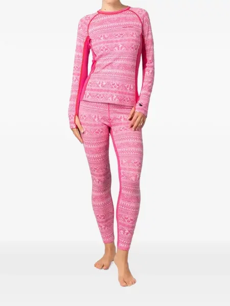 Top Kari Traa cu imprimeu geometric roz