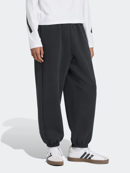 Adidas pantaloni de trening Soft Lux uni negru