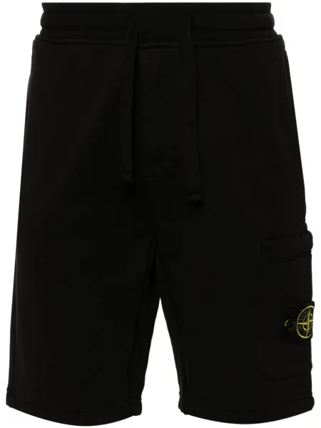 Rövidnadrág Stone Island strasszokkal fekete
