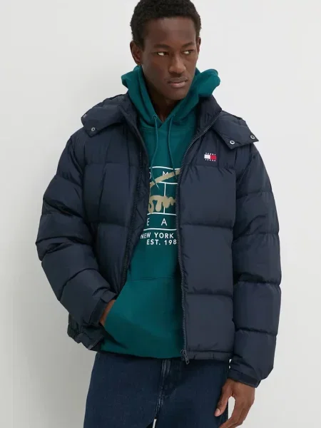 Tommy Jeans geaca de puf barbati marin de iarna albastru