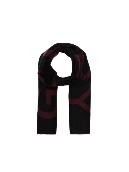 Szal Givenchy wełniana z logo czarna