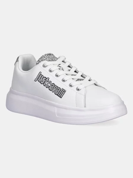 Just Cavalli sneakers din piele alb