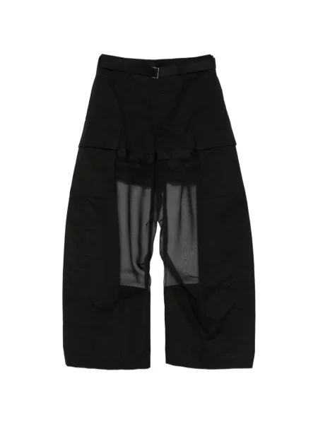 Pantaloni cargo Sacai transparente negru