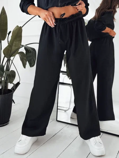 Spodnie wide leg MADDIE Dstreet czarne