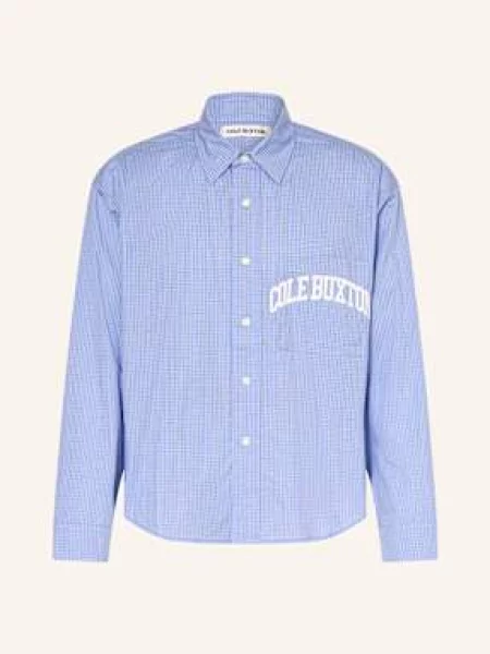 Cole Buxton Košile Pyjama Comfort Fit tmavě modrá šedá