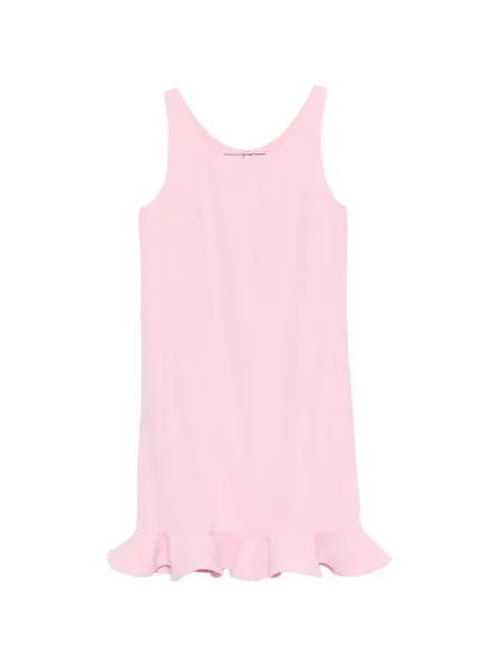 Rochie mini Moschino fără mâneci cu volane roz