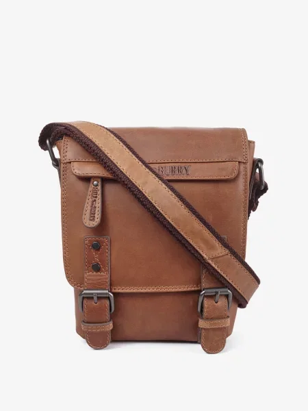 Кожаная сумка кросс-боди Hill Burry коричневая