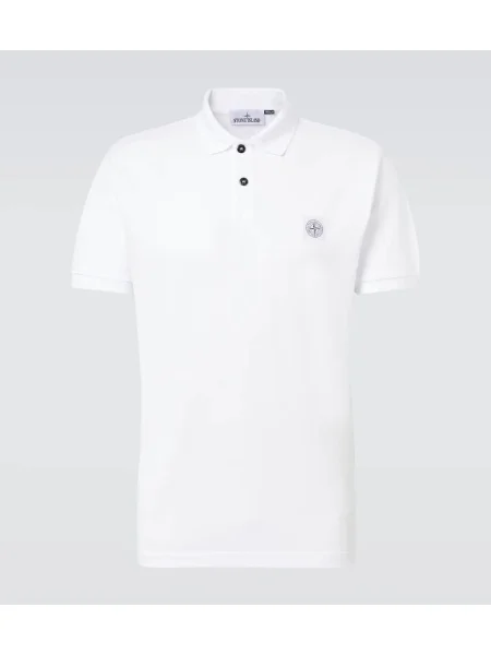 Polo Stone Island cu strasuri alb