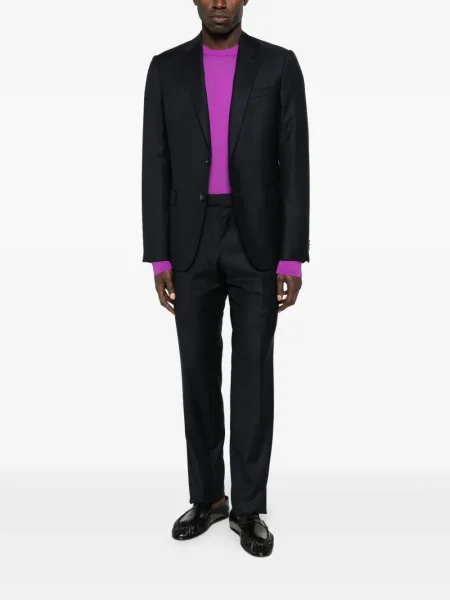 Pulover Tom Ford cu decolteu rotund lung violet