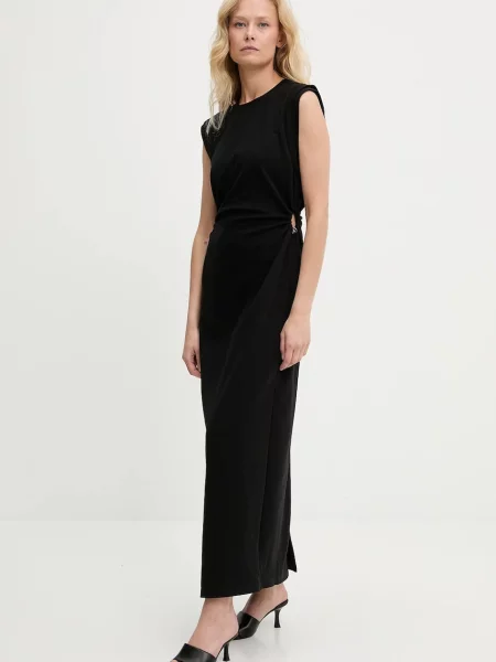 Answear Lab sukienka maxi prosta czarny