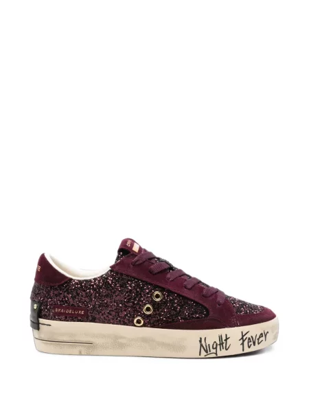 Sneakerși Crime London din piele de căprioară violet