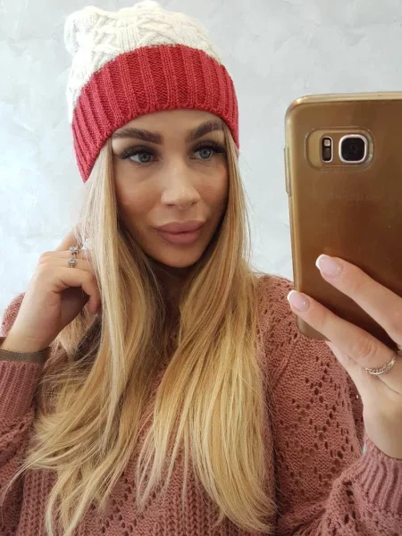 Șapcă Kesi din fleece bordo