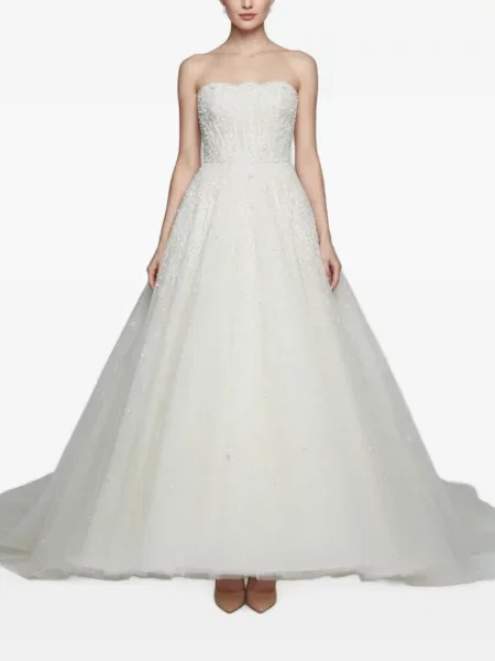Rochie Elie Saab fără bretele alb