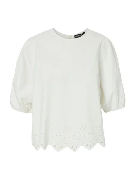 PIECES Tricou PCSALMINA' alb