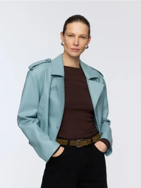 Reserved Замшевий ремінь із пряжкою коричневувато-зелений зелений