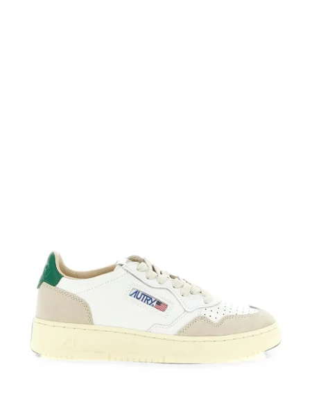 Sneakerși Autry din piele de căprioară alb