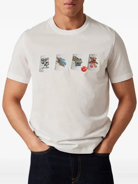 Tricou Paul Smith cu imagine alb