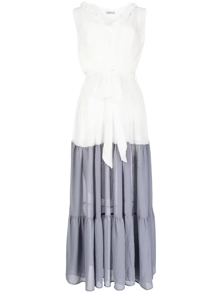 Cu centură rochie de seară Baruni alb