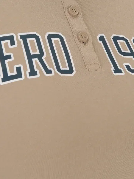 AÉROPOSTALE Tricou bej / bleumarin alb