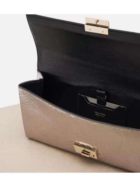 Geantă plic Tom Ford din piele cu model piele de șarpe