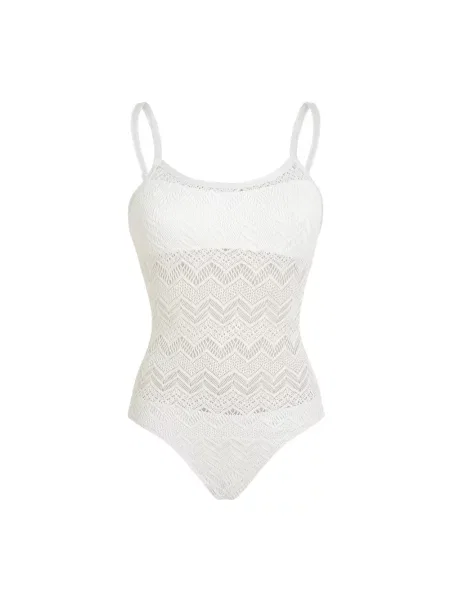 Stroj jednoczęściowy Vilebrequin z siateczką biały