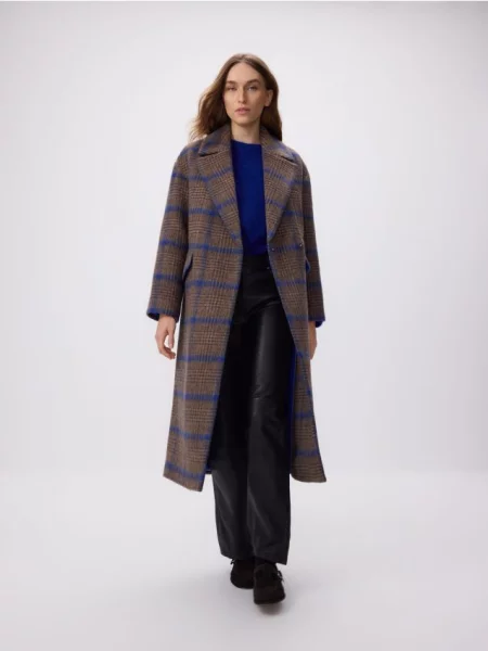 Reserved Пальто з вовни Manteco різнобарвний 