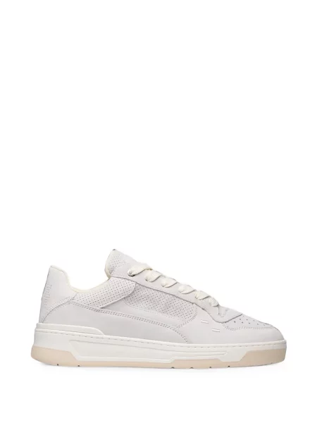 Sneakerși Filling Pieces din piele de căprioară alb