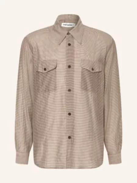 Our Legacy Košile Plough Comfort Fit hnědá béžová