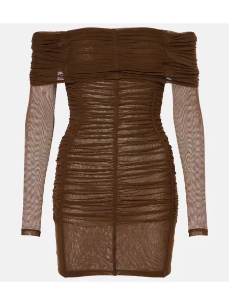 Rochie The Attico din jerseu maro