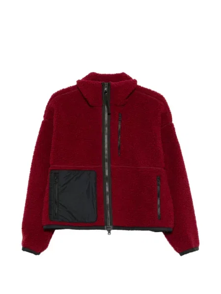 Geacă Canada Goose din fleece roșu