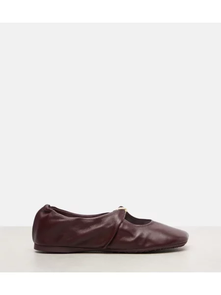 Balerini Loewe din piele bordo