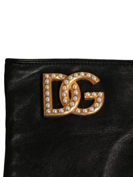 Γάντια Dolce & Gabbana με μαργαριτάρια μαύρο