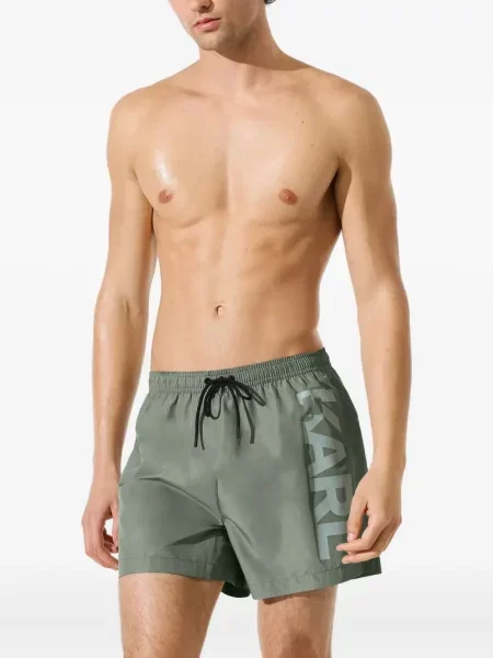 Slip de baie Karl Lagerfeld scurt verde