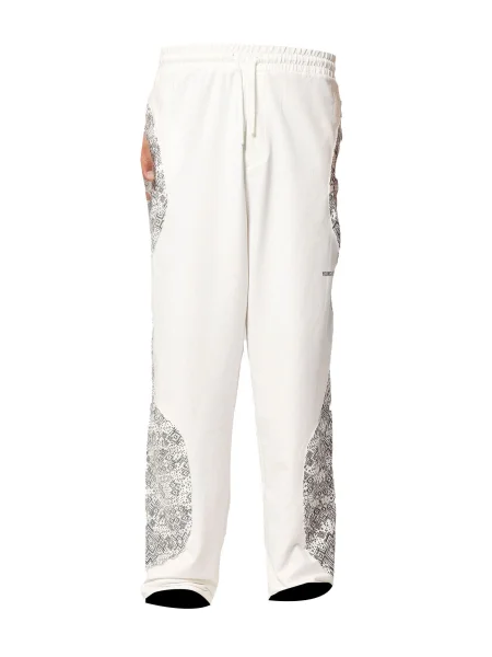 VAMOS CLO Pantaloni Tropaeolum negru / murdar alb