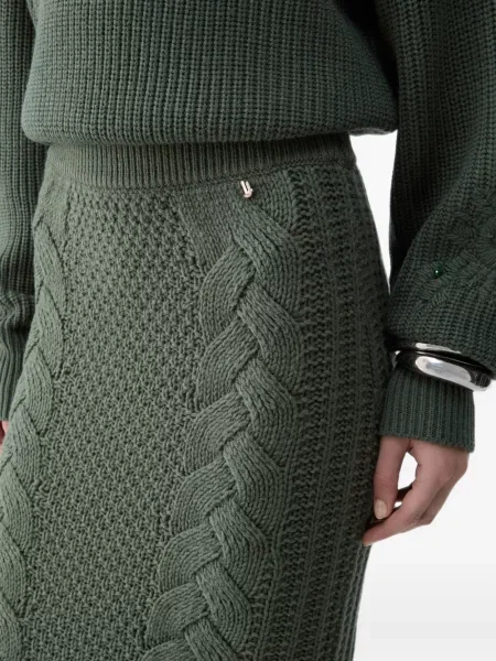 Fustă midi Liu Jo tricotate verde