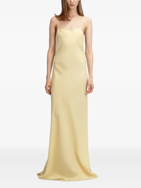 Rochie maxi The Arkow din crep galben