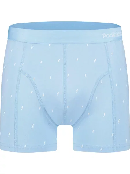 Pockies Boxeri albastru deschis alb