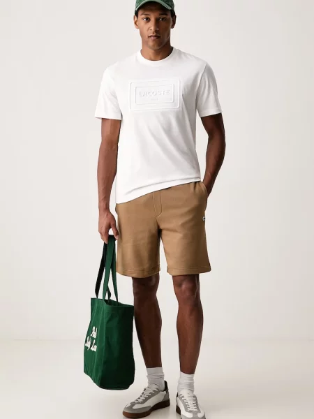 Tricou Lacoste Crewneck T-Shirt Flour L alb