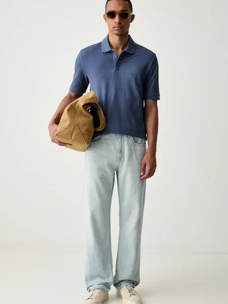 Tricou polo Armani Exchange albastru